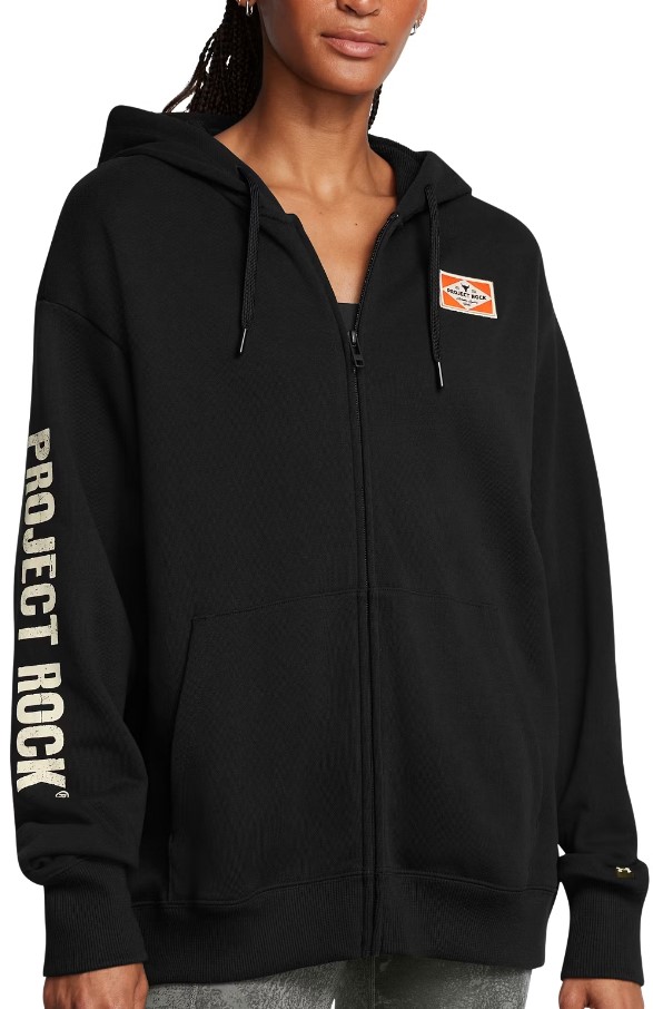 Sweatshirt Under Armour Pjt Rck HWT FZ Hard at Wrk-BLK