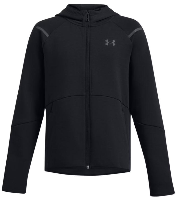 Hooded sweatshirt Under Armour UA B Unstoppable Flc FZ-BLK
