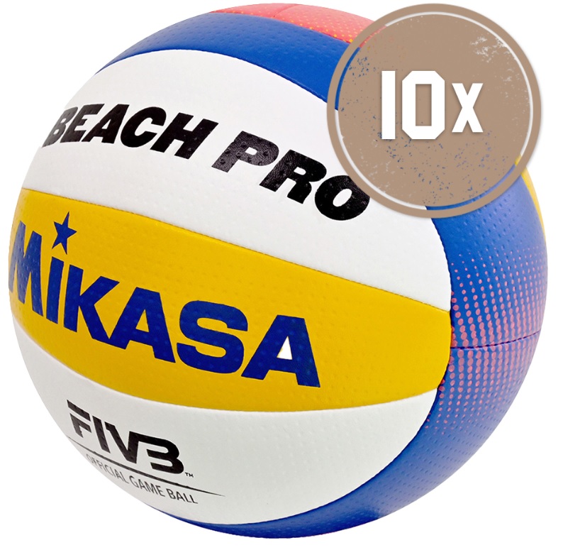 Žoga Mikasa 10er Ballset Beach Pro BV550C Swiss Volley