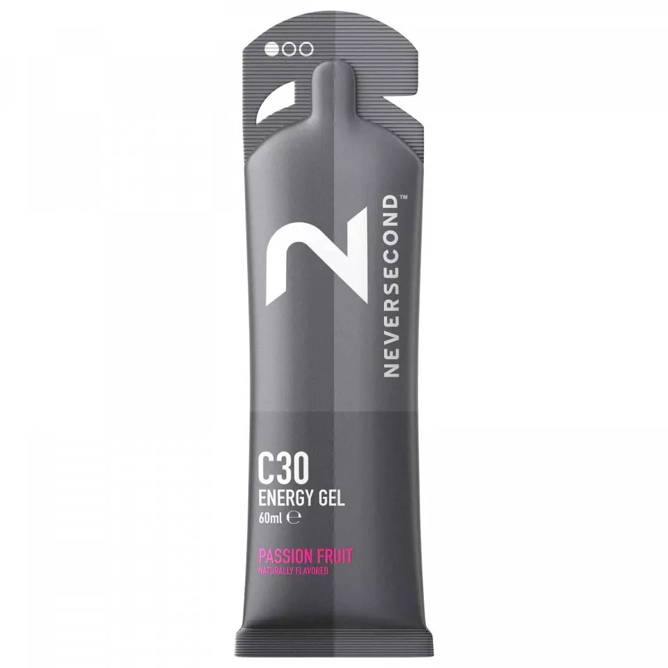 NEVERSECOND Energy Gel C30 Maracujá 60 ml | Caixa de 12 sachês