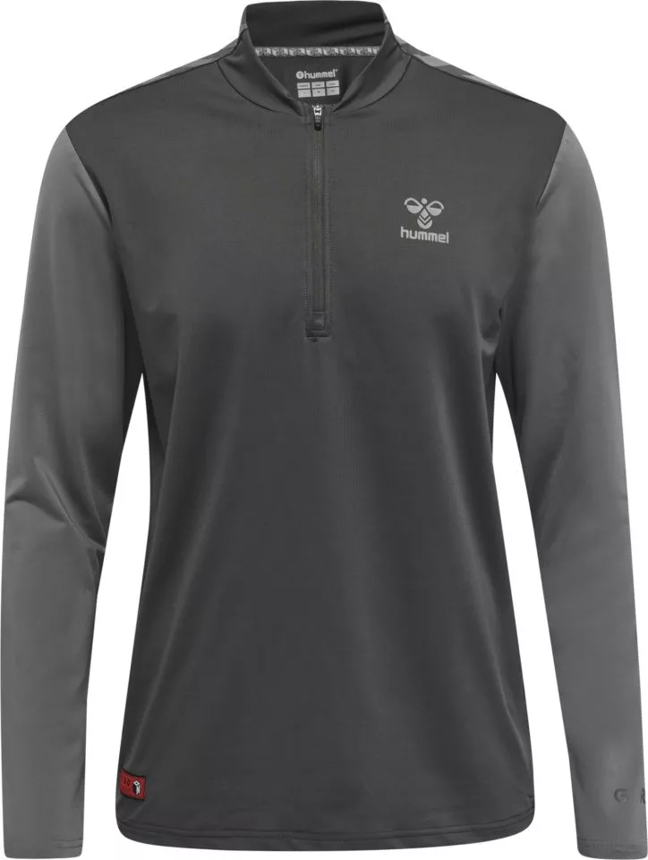 Тениска с дълъг ръкав Hummel PRO GRID HALF ZIP TRAINING L/S