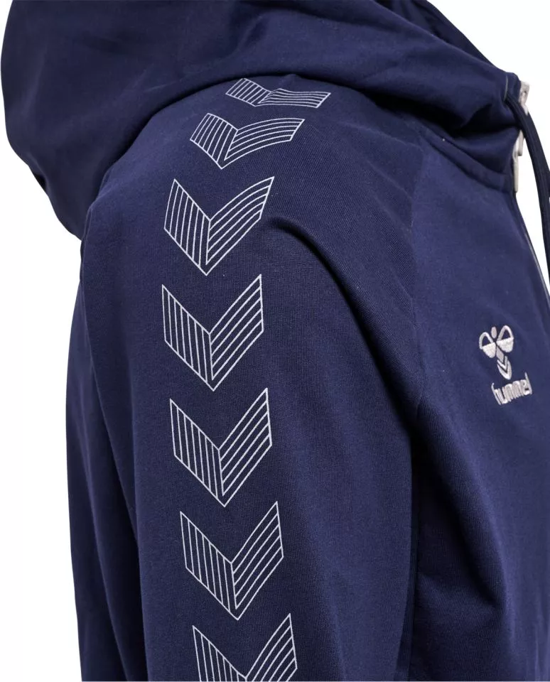 Sweatshirt med huva Hummel hmlMOVE GRID COTTON ZIP HOODIE