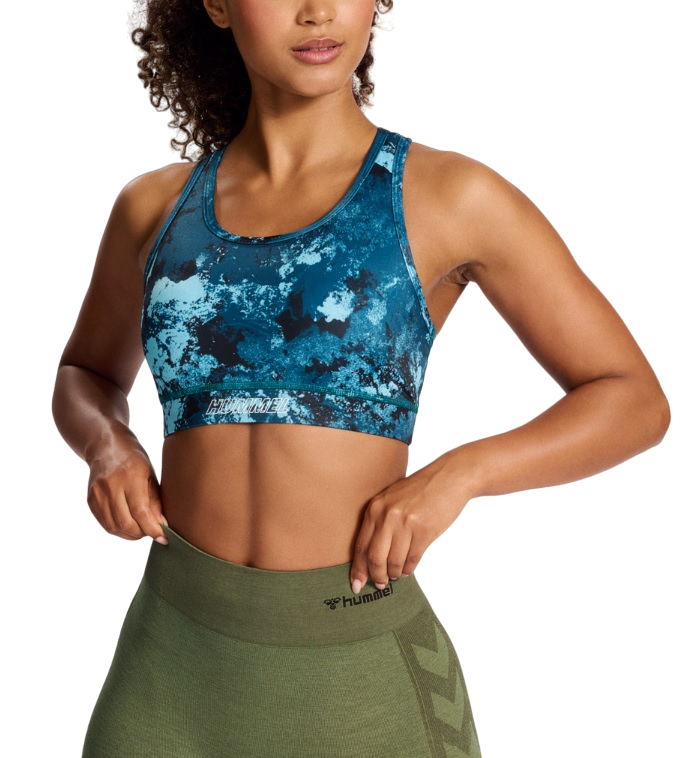 Στηθόδεσμος Hummel HMLTE DIGI SANDSTORM AOP SPORTS BRA