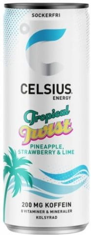 Celsius 355ml Tropical Twist - Pineapple Strawberry Lime