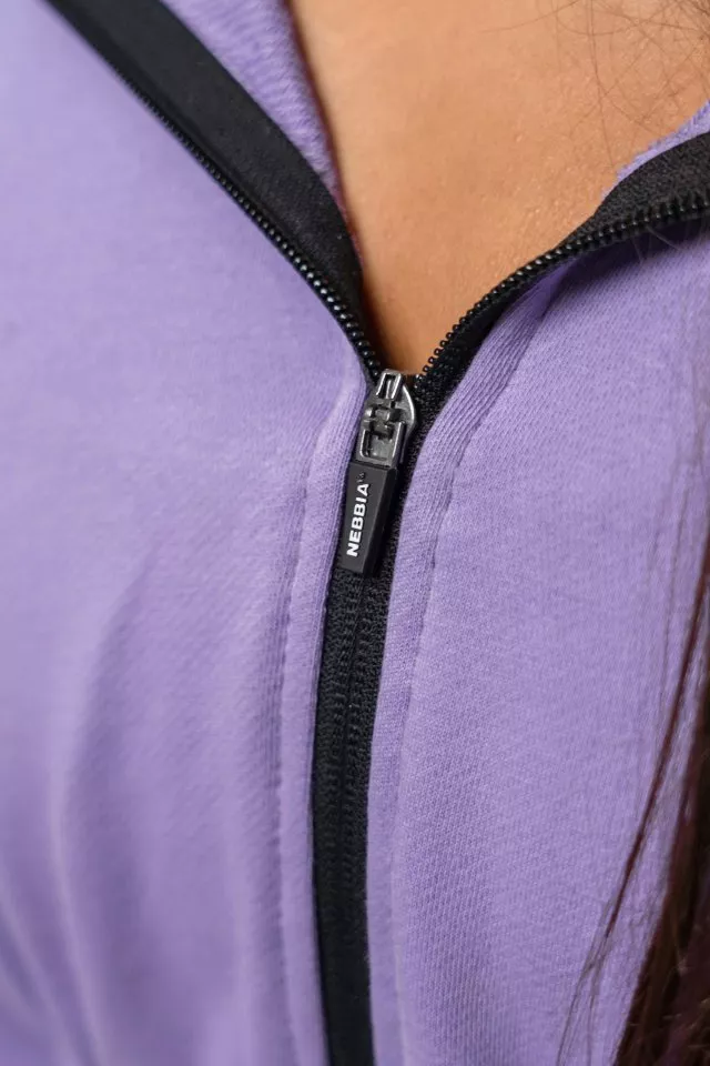 Sweatshirt med huva Nebbia Cropped Zip-Up Hoodie ICONIC