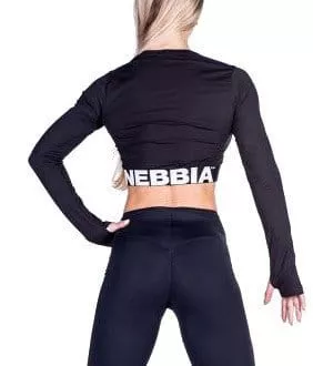 Dámské fitness triko s krátkým rukávem Nebbia Crop