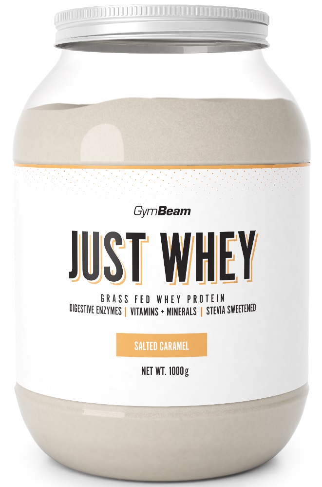 Srvátkový proteínový prášok GymBeam Just Whey 1 kg slaný karamel