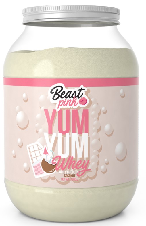 Beljakovine v prahu Protein Yum Whey 1000 g - BeastPink White chocolade coco