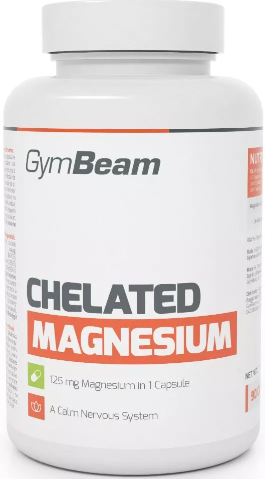 Witaminy i minerały Chelated magnesium - GymBeam 90 caps