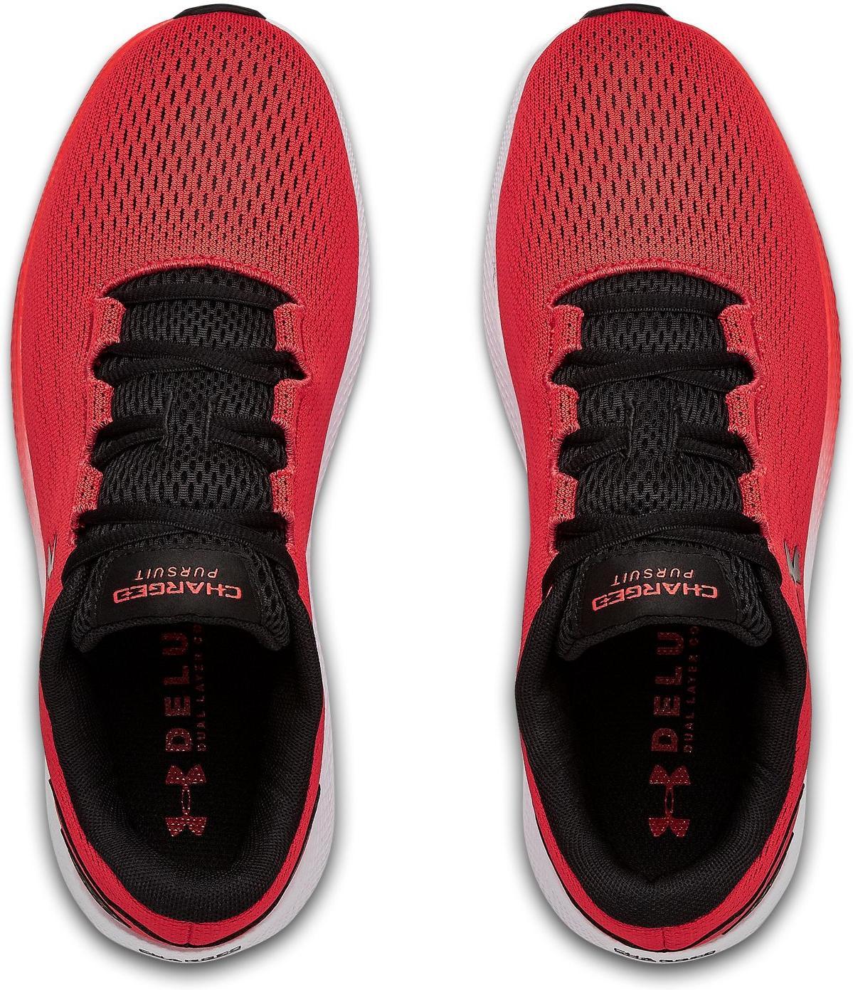 Mens Red Under Armour Charged Pursuit 2 Tennis Shoes, 10.5