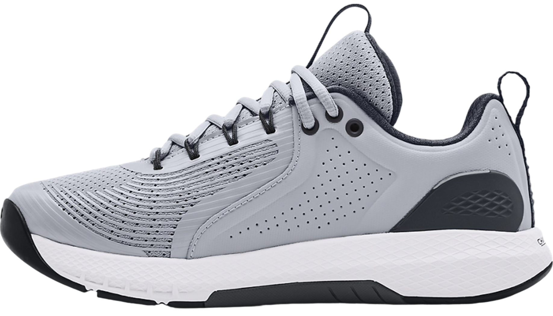 Under Armour Mens Charged Commit TR 3 Training Shoes Grey White 3023703-104 Under Armour Charged Commit TR 3 Mod Grey for sale | eBay main image 2