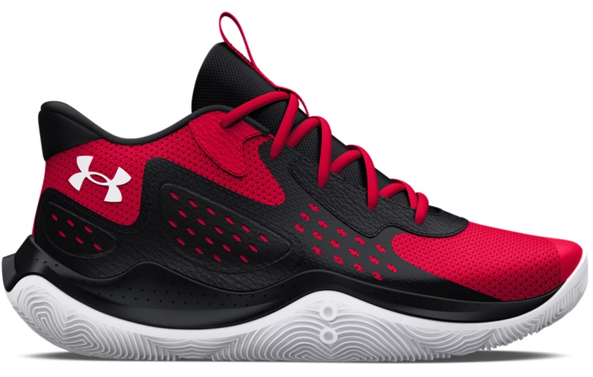 Under armour basketball 2024 shoes red and white