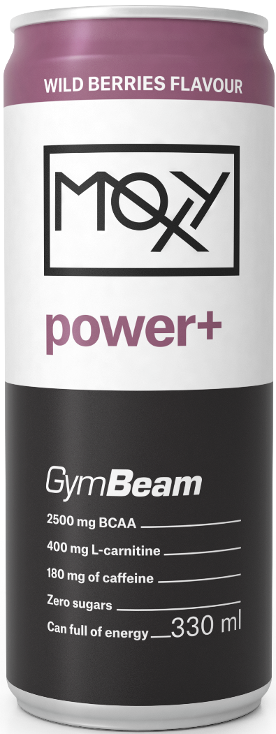 Bebida energética GymBeam Moxy Power+ Energy Drink 330 ml manga maracujá