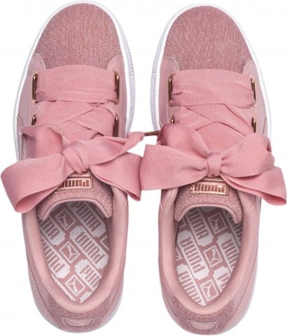 puma basket heart woven rose