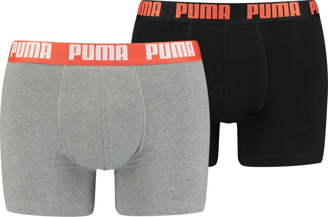 Pantalón corto Puma Basic Boxer 2er Pack Grau Schwarz F305