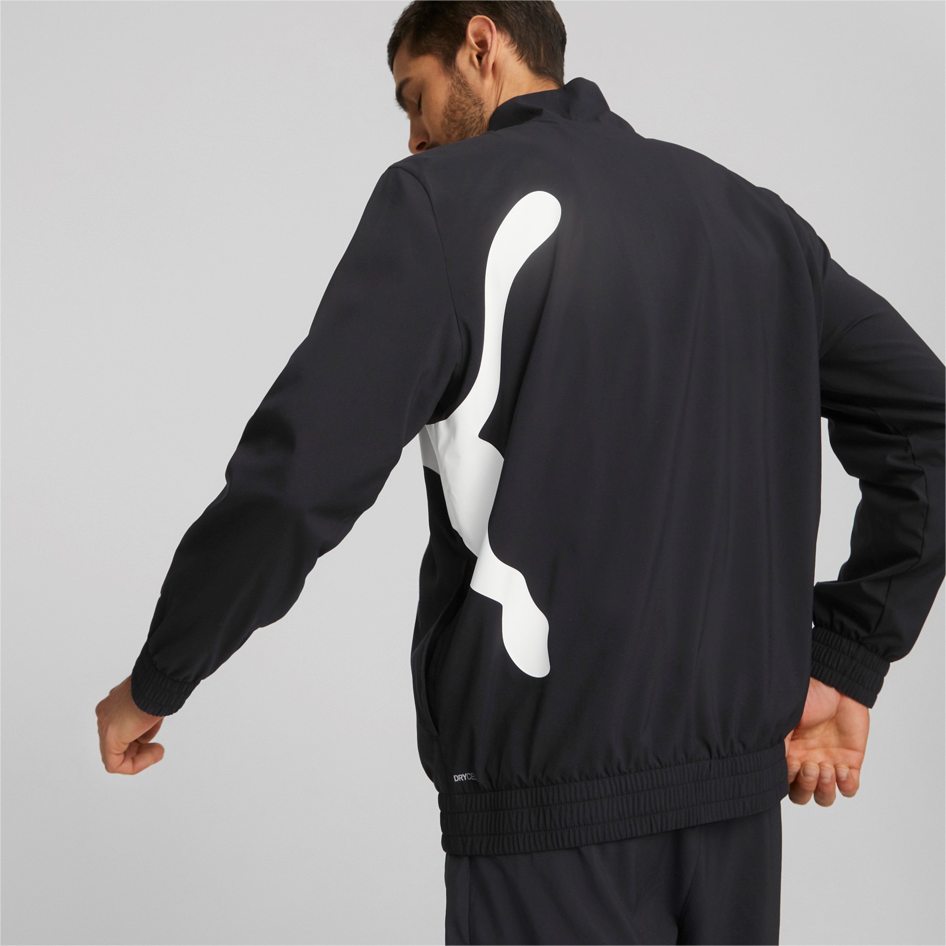 Puma TRAIN BIG CAT LINED WOVEN FZ JACKET - Top4Running.com