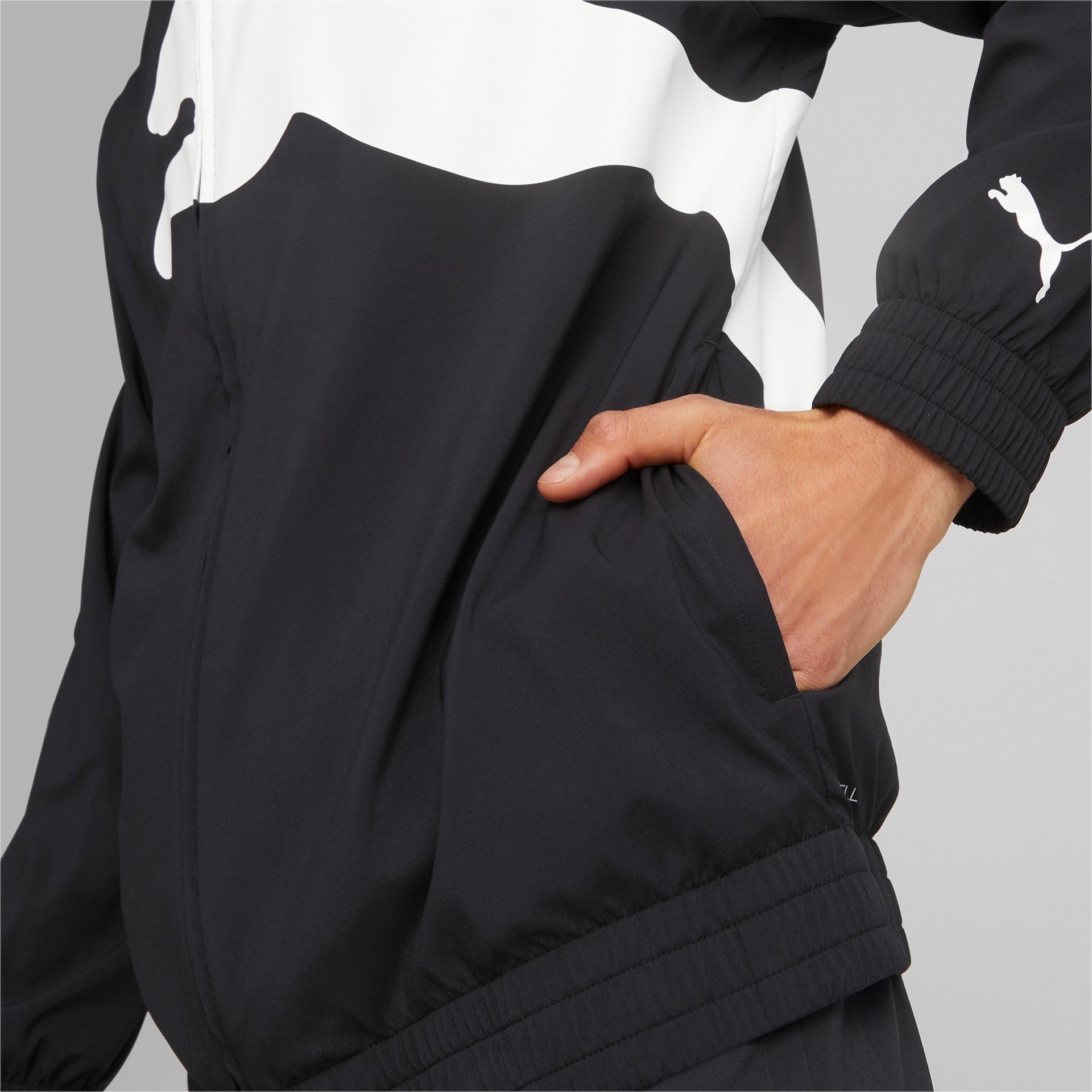 PUMA Training Big Cat Lined Woven Jacket 'Black' 522997-01