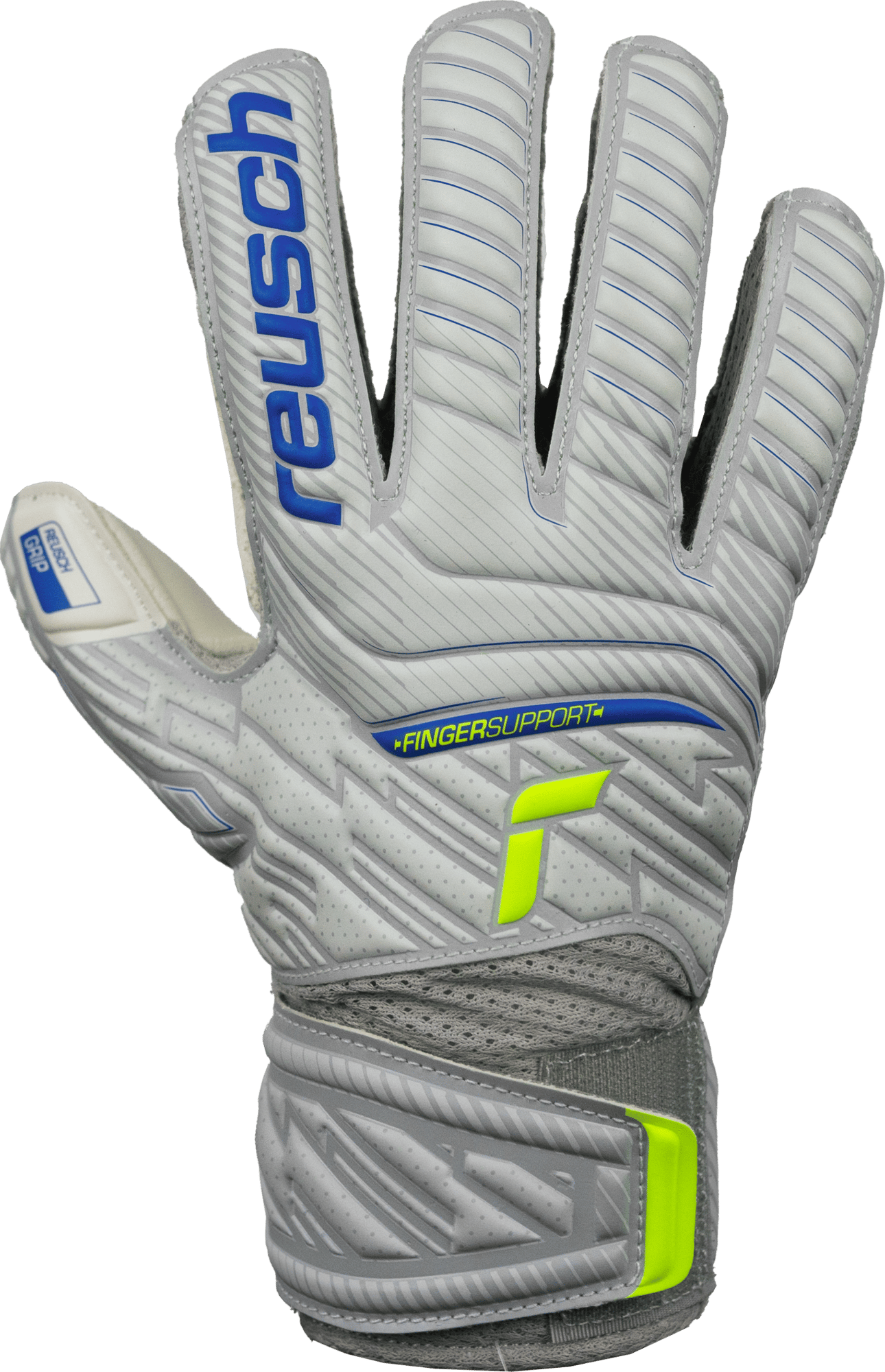 Reusch Attrakt Grip Finger Support Junior Goalkeeper Gloves