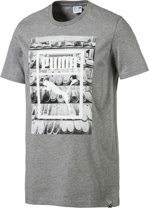 Camiseta Puma Photoprint Shoes Tee Medium Gray Heather