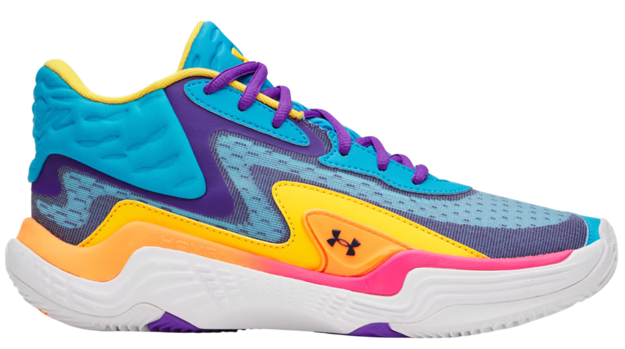 Under Armour Spawn 7 Basketball Shoes Mens 9 Pink Purple Teal 3028834-001 Basketball Shoes Under Armour Curry Series 7 World Tour  main image 4