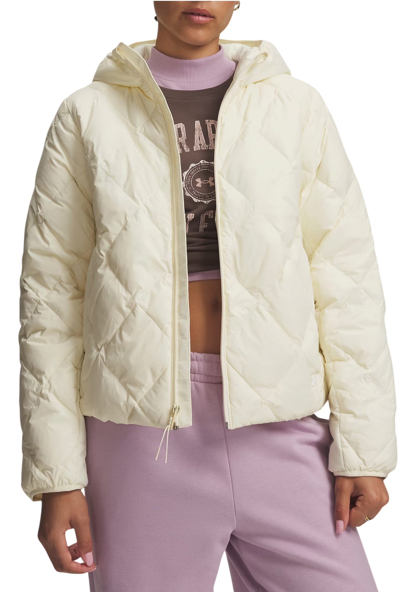 Under Armour Legend Down Hoodie, L, Wit