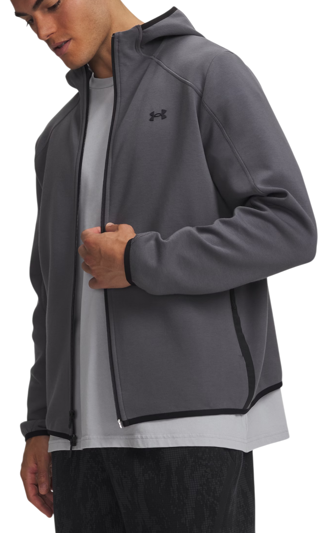 Under Armour Unstoppable Fleece Sweatshirt met capuchon, 3XL, Grijs
