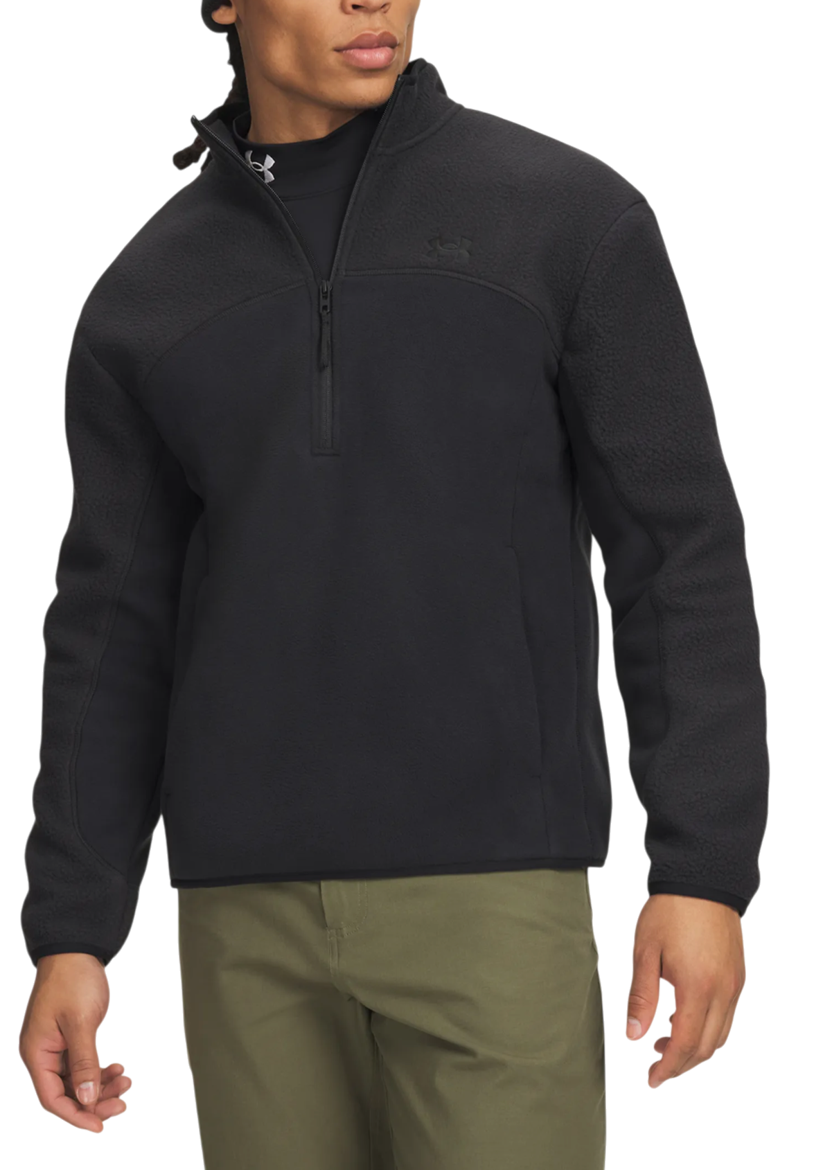 Under Armour ColdGear® Infrared Basecamp Fleece Sweatshirt, 3XL, Zwart