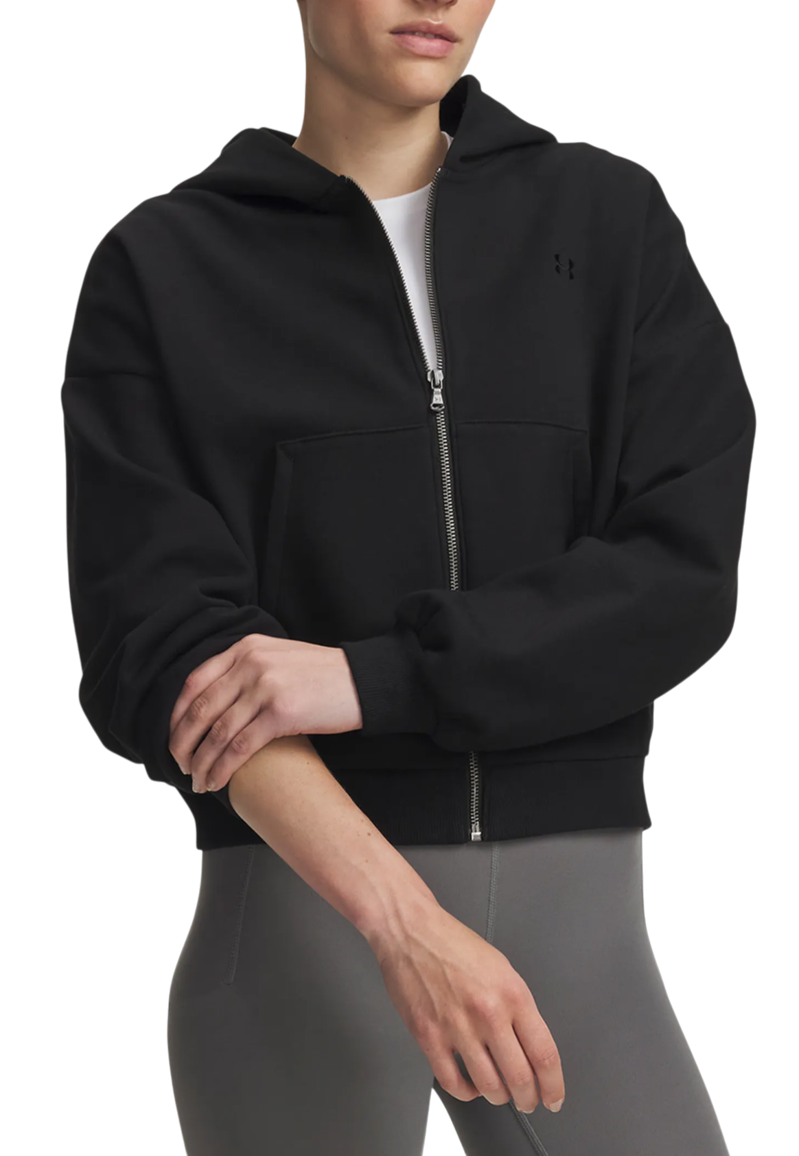 Under Armour Icon Fleece Sweatshirt met capuchon, S, Zwart