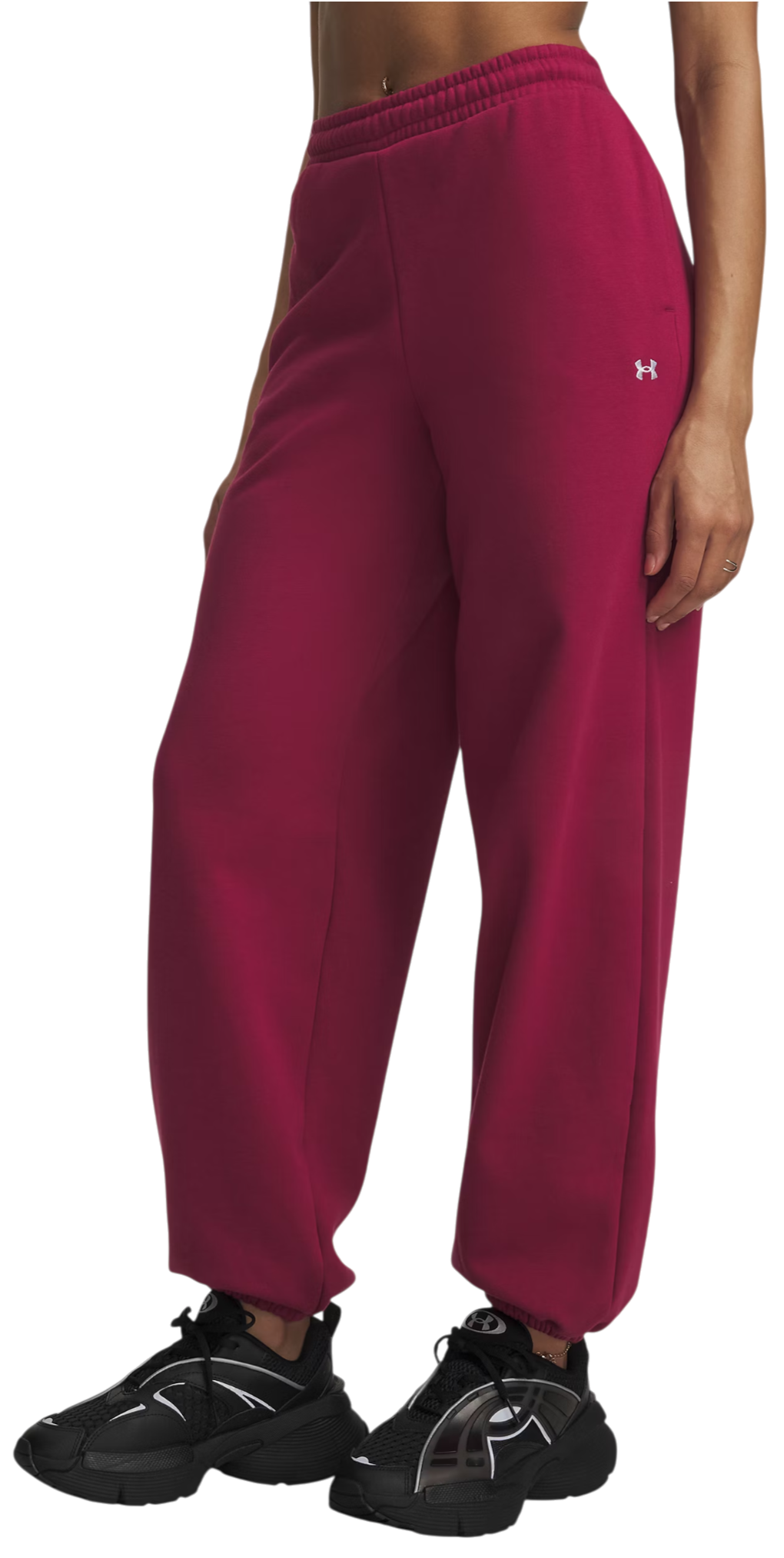 Under Armour Icon Fleece Gym Broeken, L, Rood