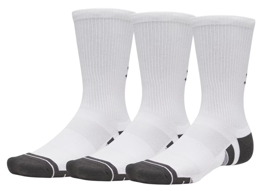 Under Armour Performance Tech Crew 3pk Sokken, L, Wit
