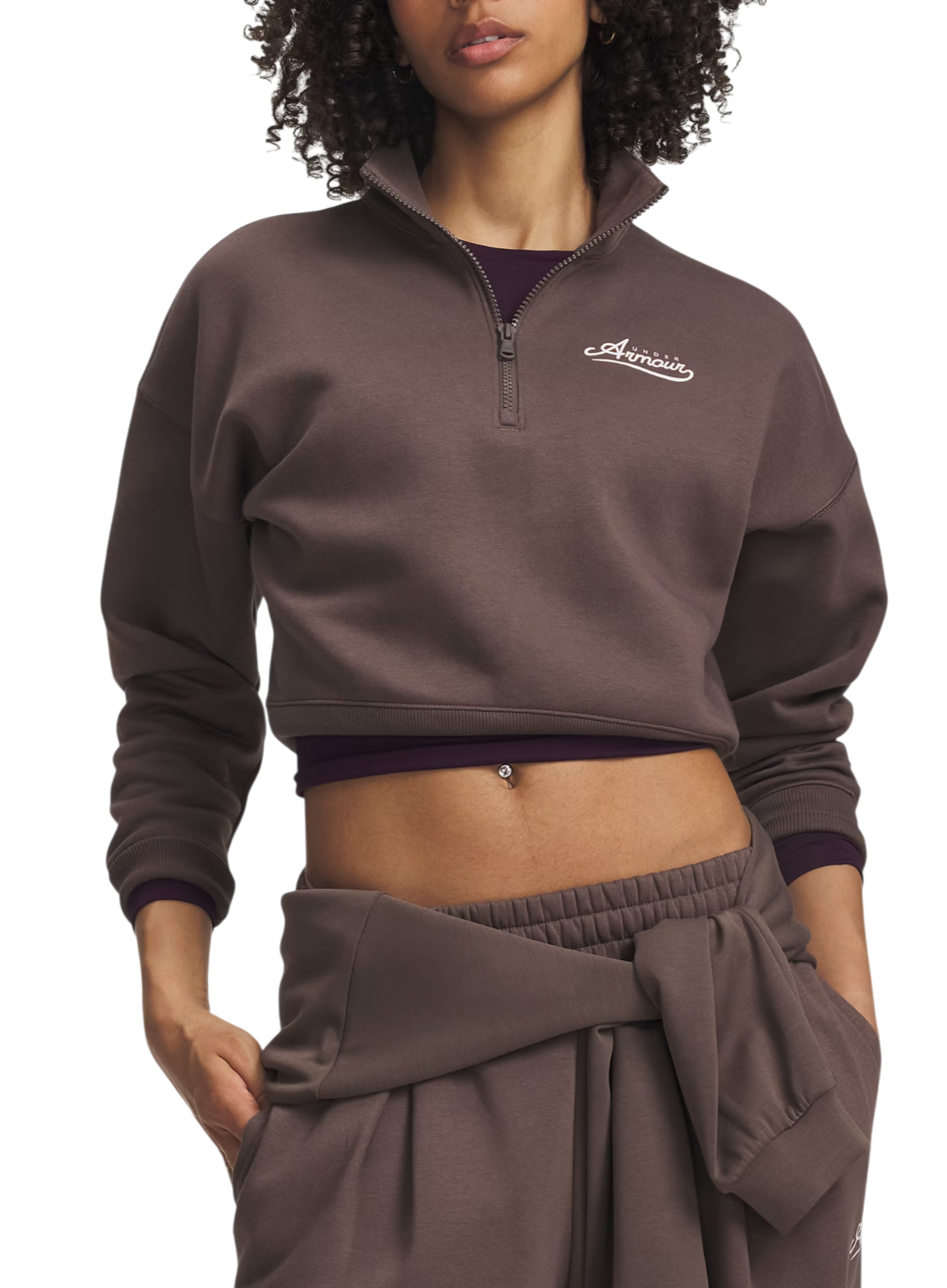 Under Armour Rival Fleece Varsity HZ Sweatshirt, L, Bruin