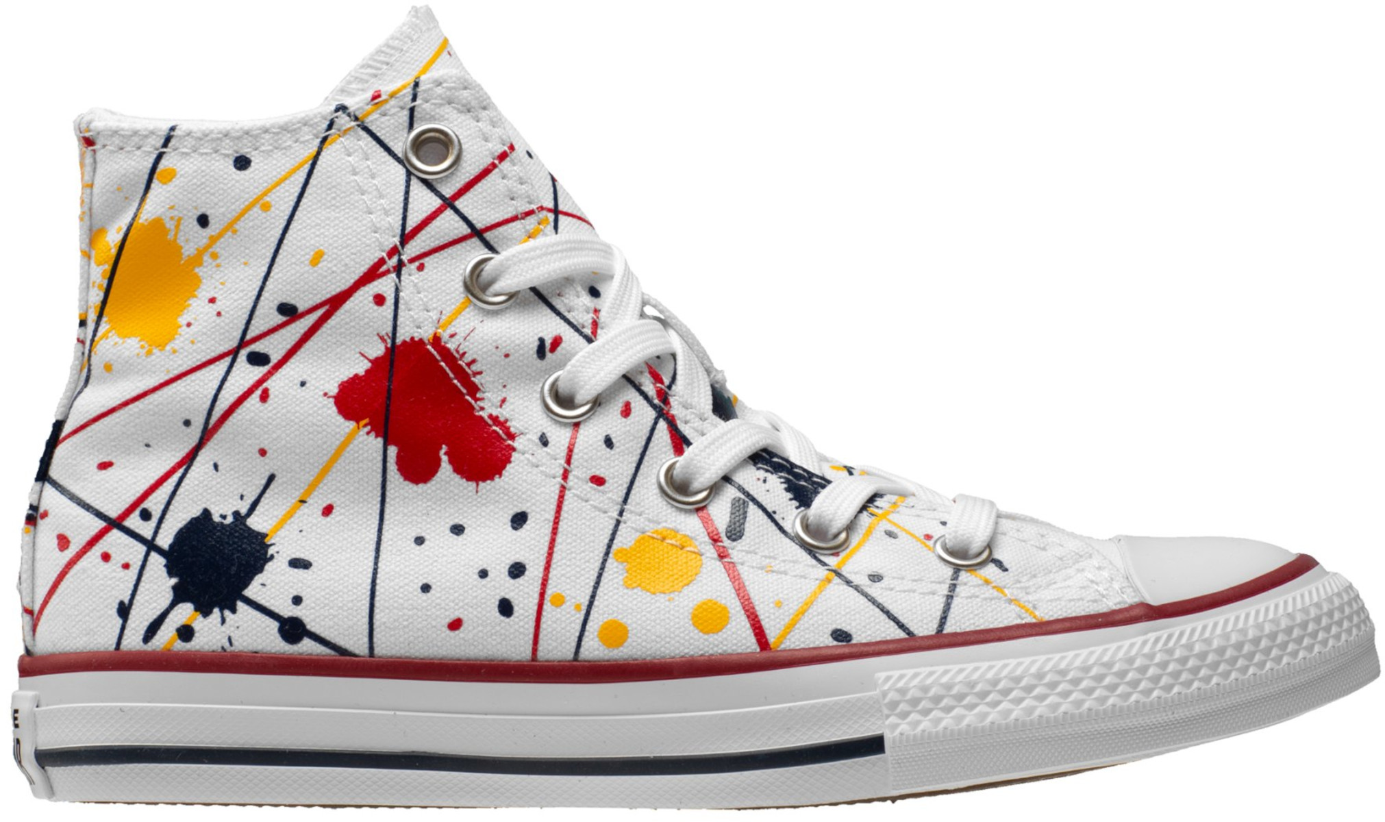 Shoes Converse Chuck Taylor AS HI Kids Weiss Rot F102