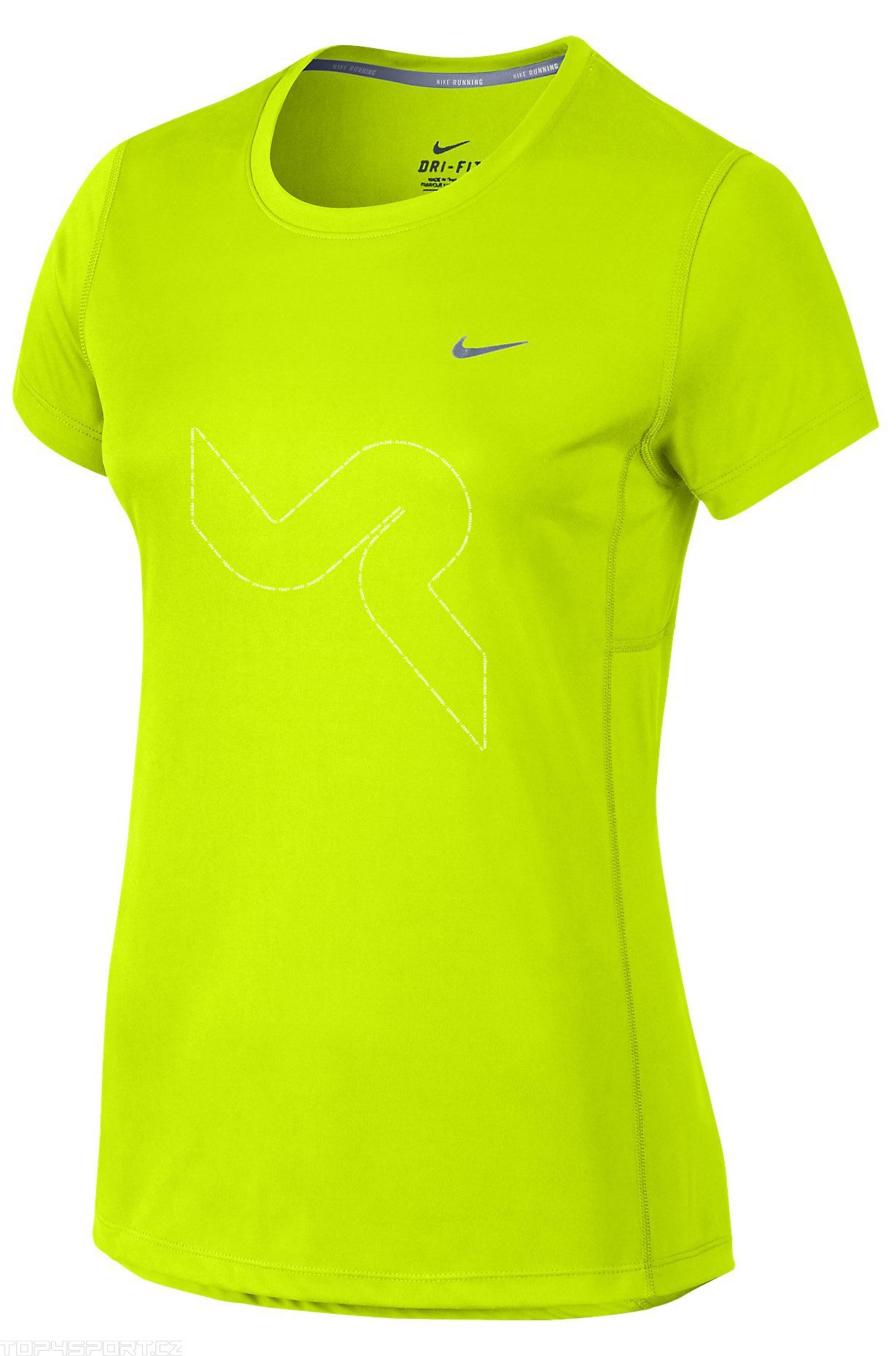 Dámské běžecké triko s krátkým rukávem Nike MILER VLTAVA RUN