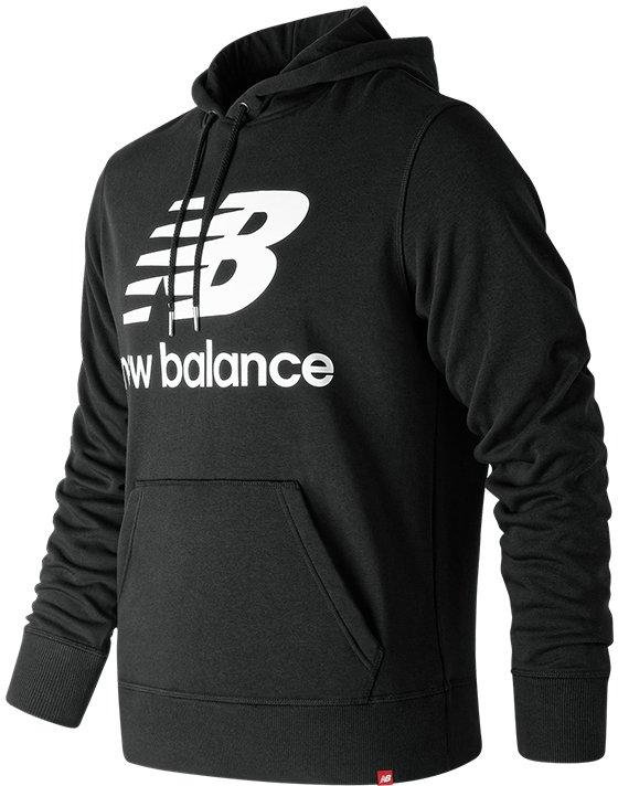 Sweatshirt med hætte New Balance M NB ESSENTIALS STACKED LOGO PO HOODIE