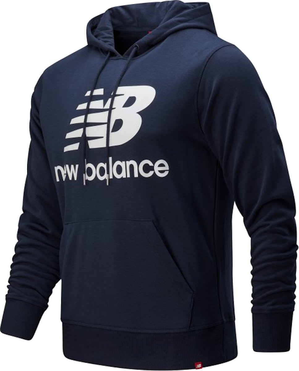 Hanorac cu gluga New Balance M NB ESSENTIALS STACKED LOGO PO HOODIE