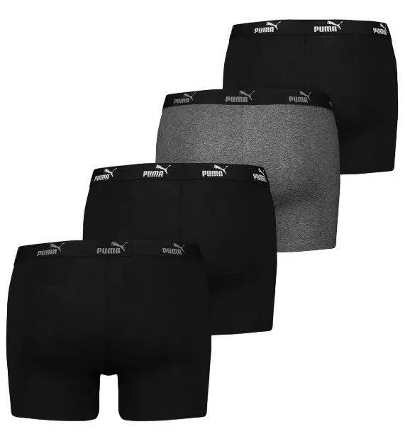 Boxerky Puma Promo Solid Boxer 4 Pack