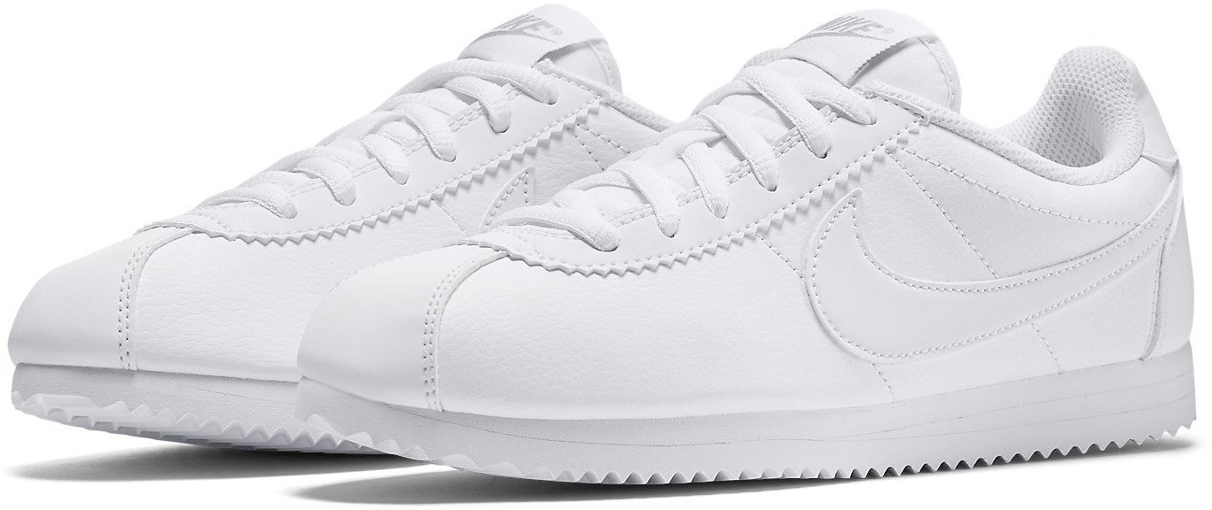 all white nike cortez junior