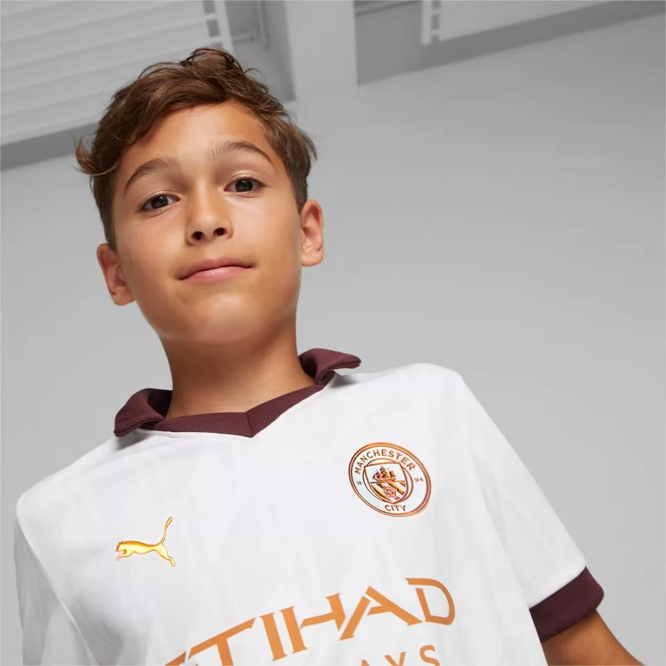 Dětský hostující dres s krátkým rukávem Puma Manchester City 2023/24