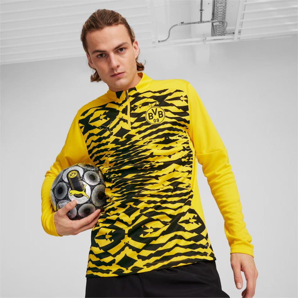 Tričko s dlhým rukávom Puma BVB Prematch 1/4 Zip Top - 11teamsports.sk