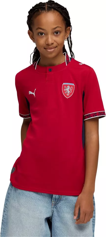Dres (majica) s kratkim rukavima Puma Czechia Replica Home 2026 Kids
