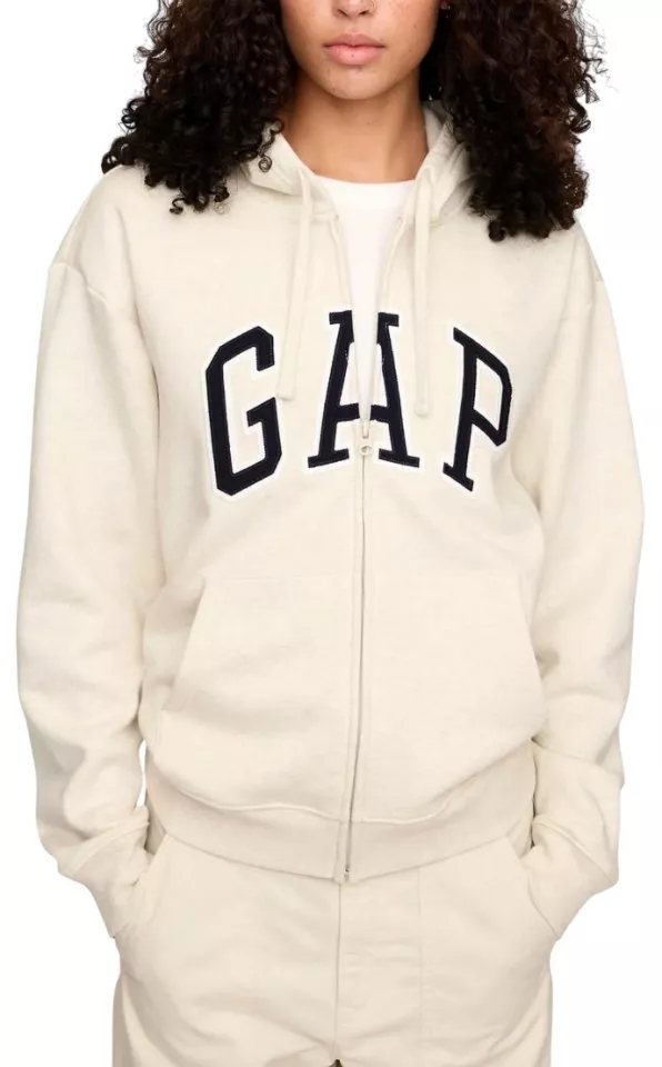 Sweatshirt med hætte GAP Heritage Logo Fullzip