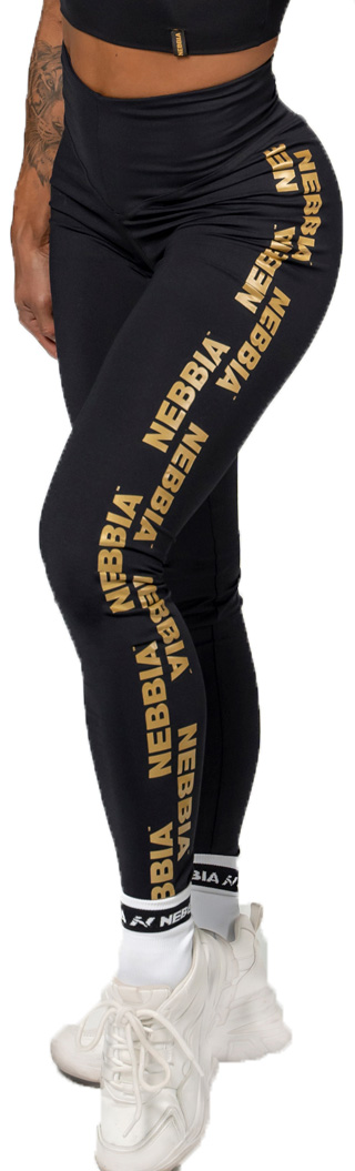 Nebbia Classic High Waist Leggings INTENSE Iconic Black/Gold XS