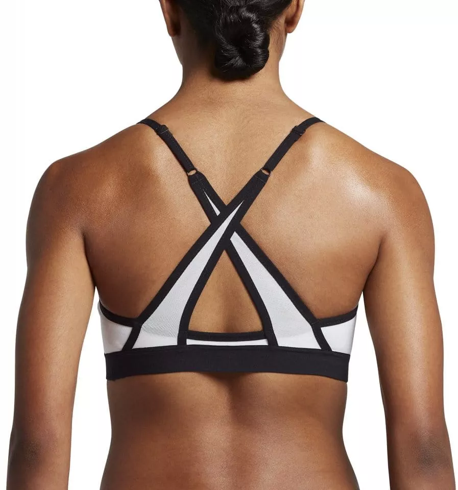 Buy Nike Pro Indy Logo Back Bra - White