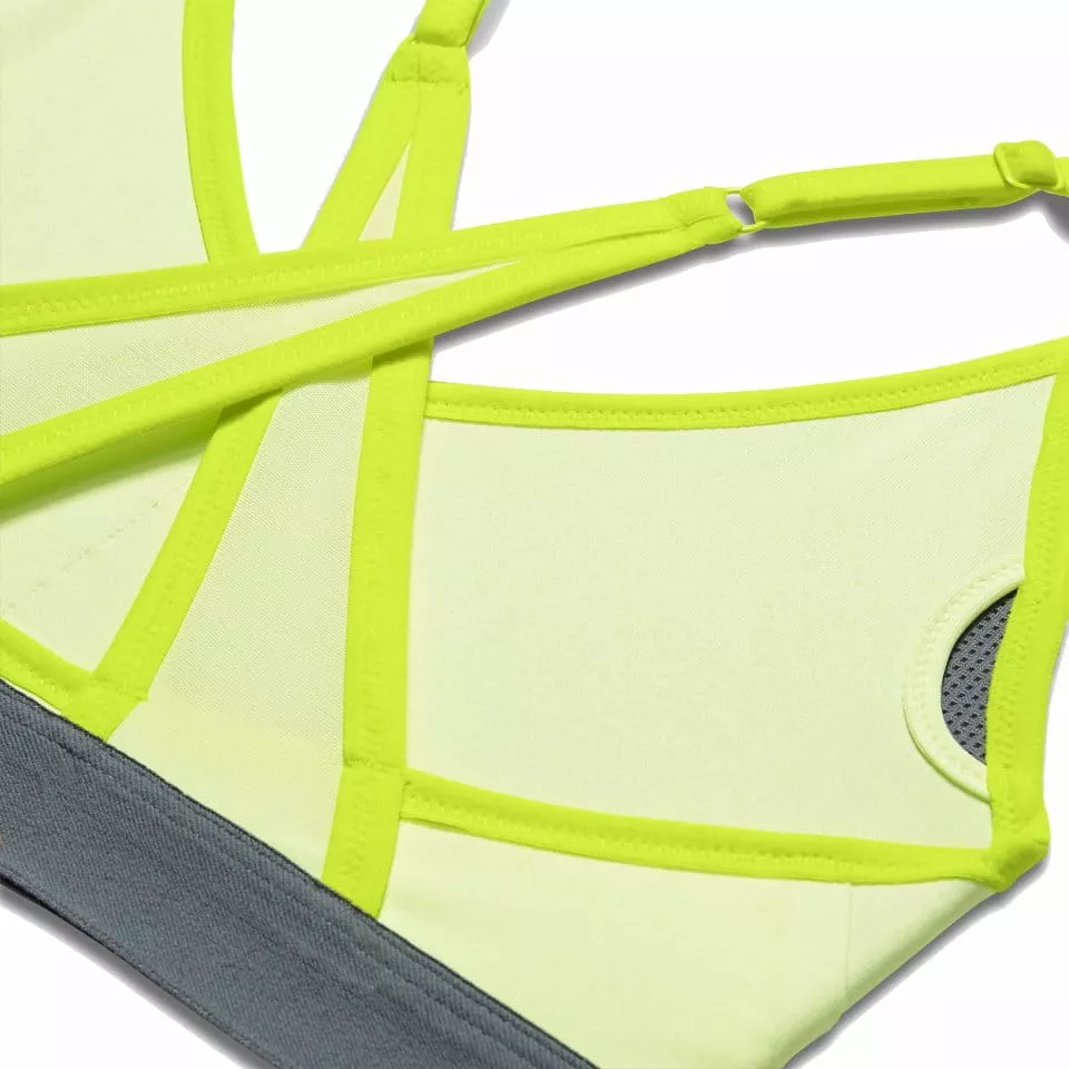 Nike Pro Indy Strappy Bra In Neon Yellow