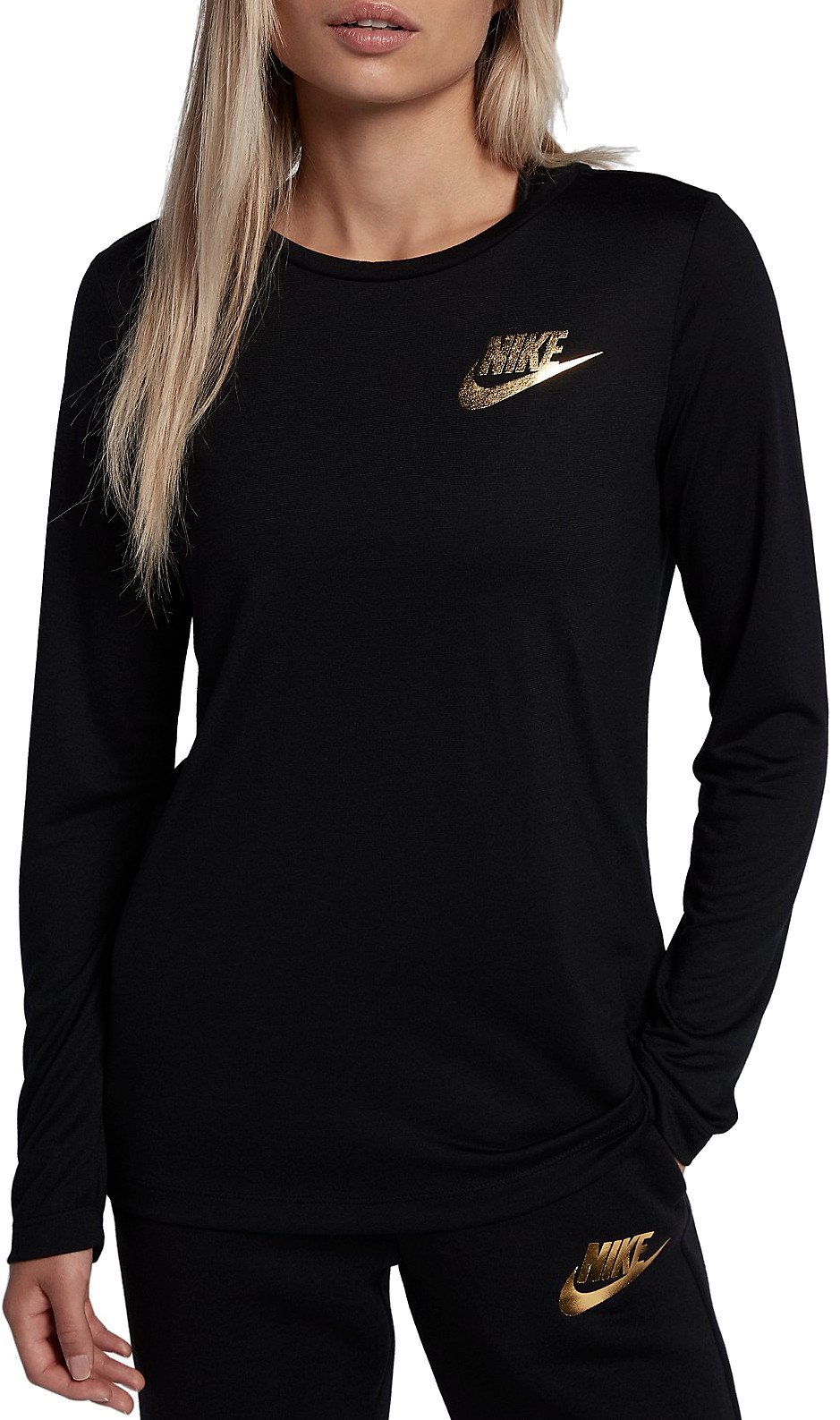 Dámské tričko s dlouhým rukávem Nike Essential Metallic
