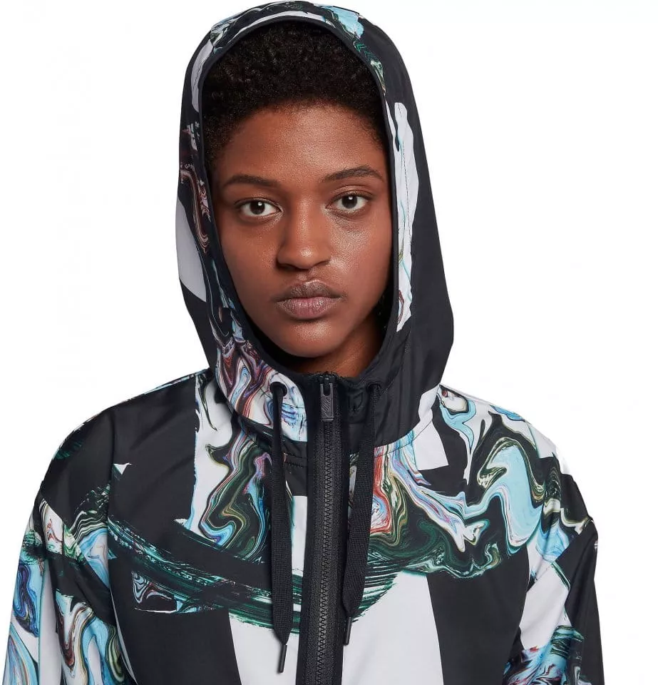 Dámská bunda s kapucí Nike Sportswear AOP Marbel