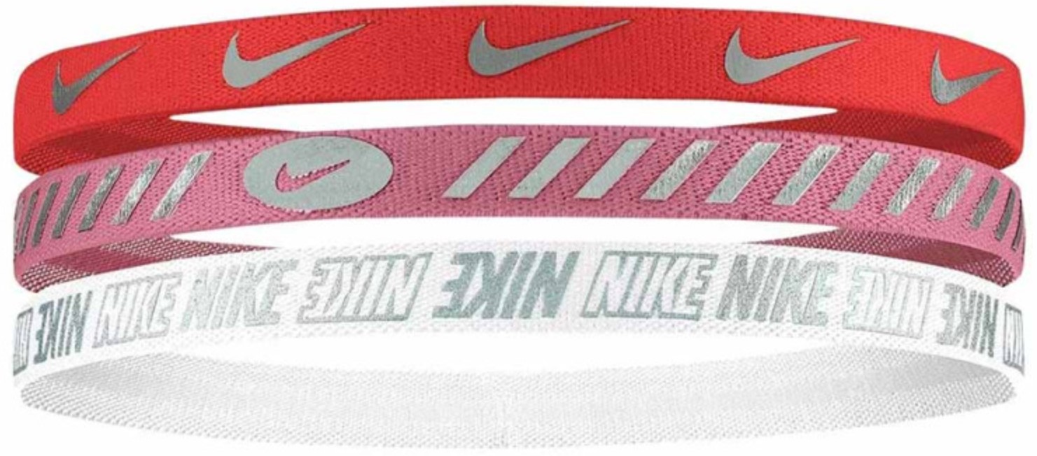Gumičky do vlasů Nike 3.0 Metallic (3 kusy)