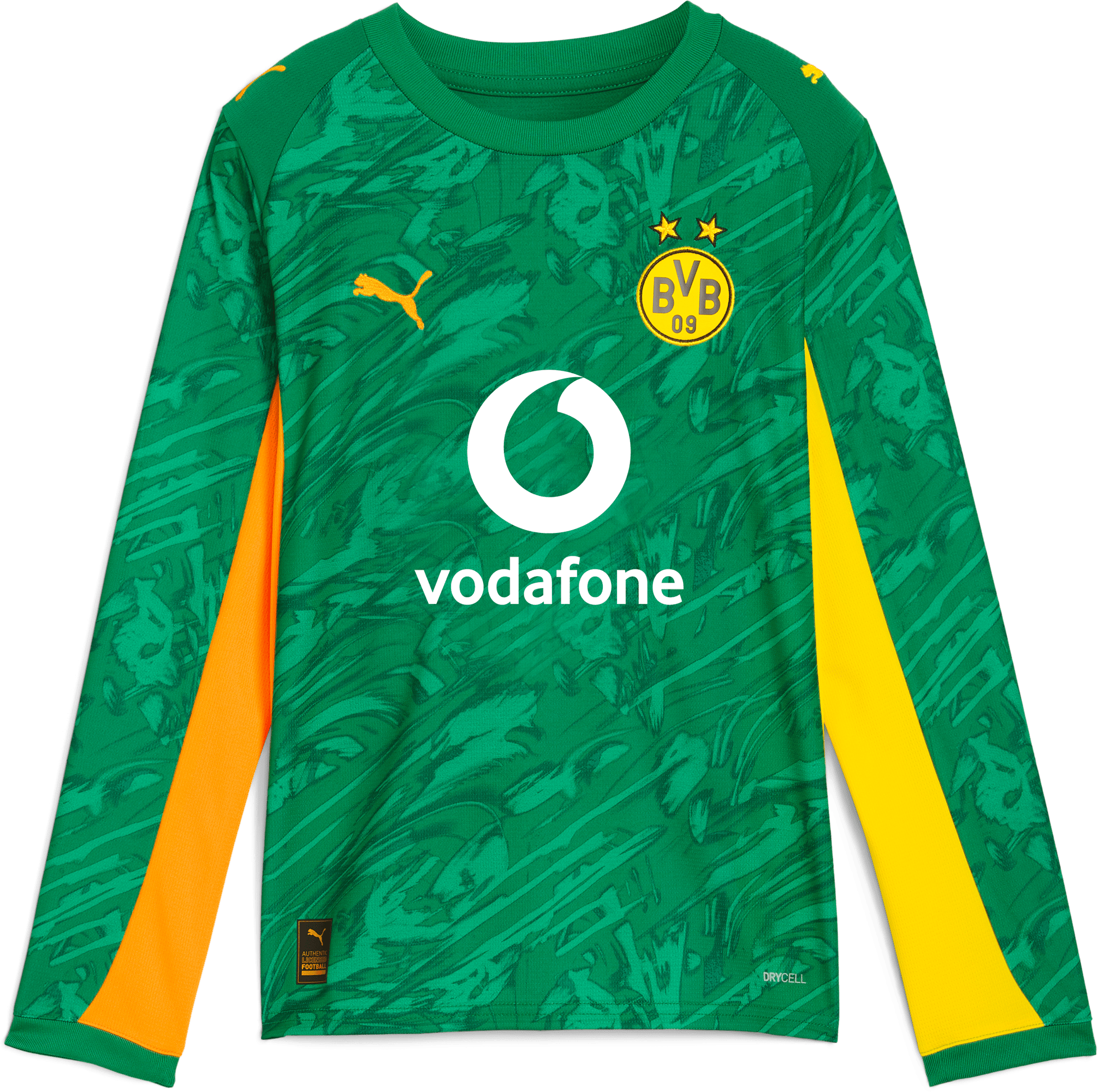 Borussia Dortmund Goalkeeper Replica Long Sleeve Jersey 2025/26 Kids