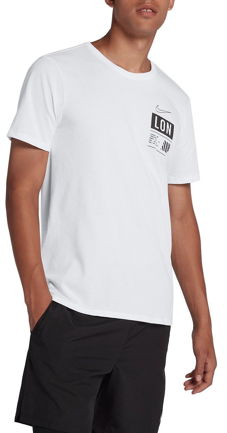 ironie inhalen hand T-shirt Nike M NK DRY TEE RUN LONDON - Top4Running.com