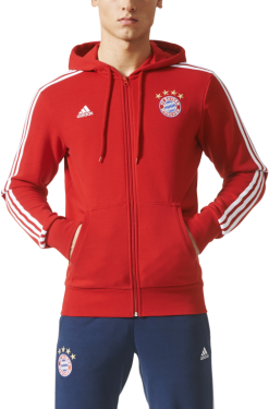 Hooded sweatshirt adidas FCB 3S FZ HD